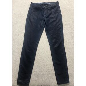Articles of Society Coated Skinny Jeans Dark‎ Wash Denim Casual Size 27x29